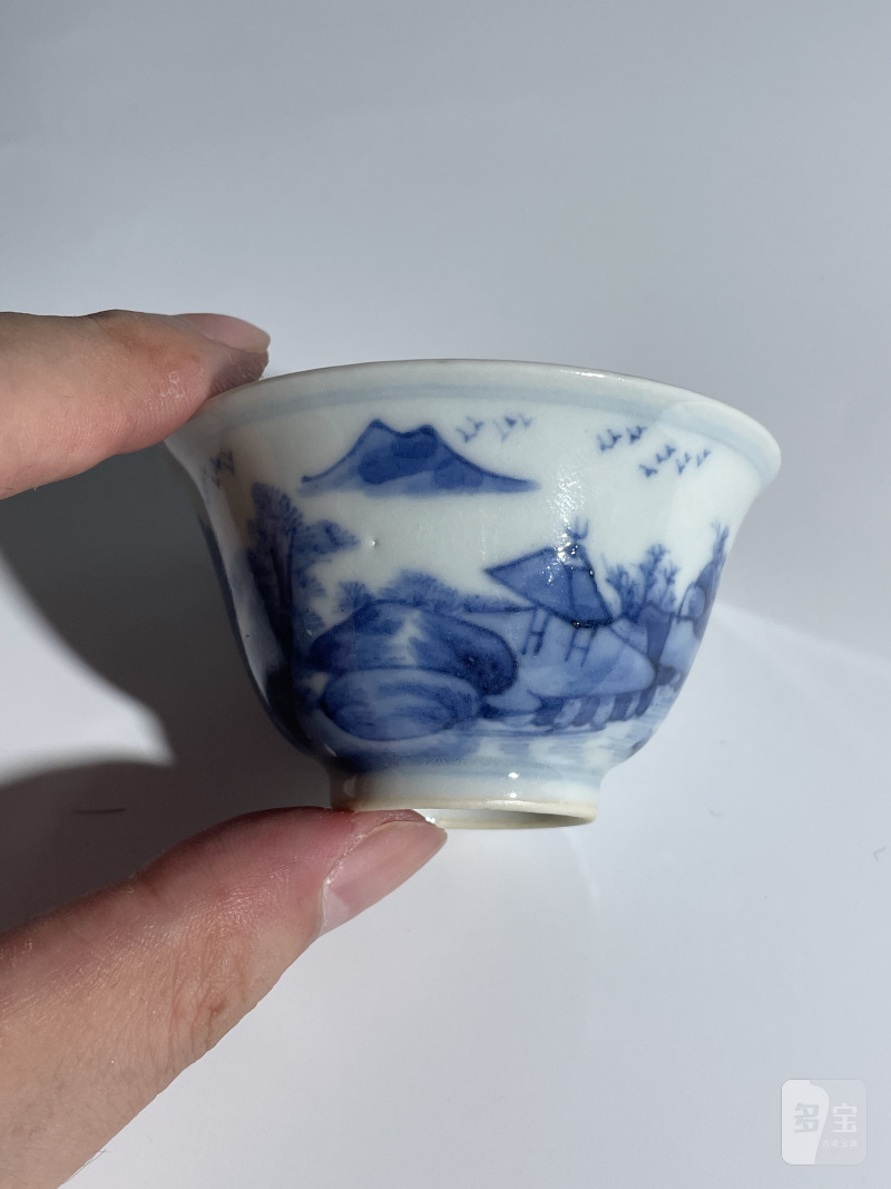 清 青花小杯一组3只 - 图6